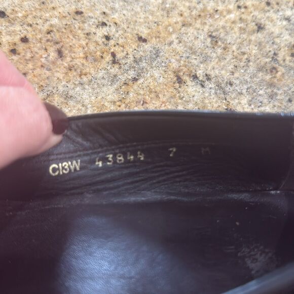 Stuart Weitzman Patent leather Tassel‎ Loafer size 7 Black - Picture 14 of 15